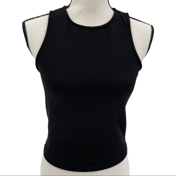 Material Girl Tops - Material Girl Keyhole Back Cropped Tank Top Size M